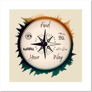 "Find Your Way" Compass Posters and Art